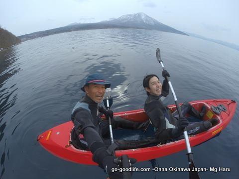 Winter Clear-Bottom Kayaking at Lake Shikotsu