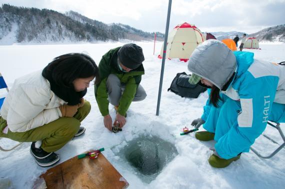 Ice Fishing on Lake Katsurazawa