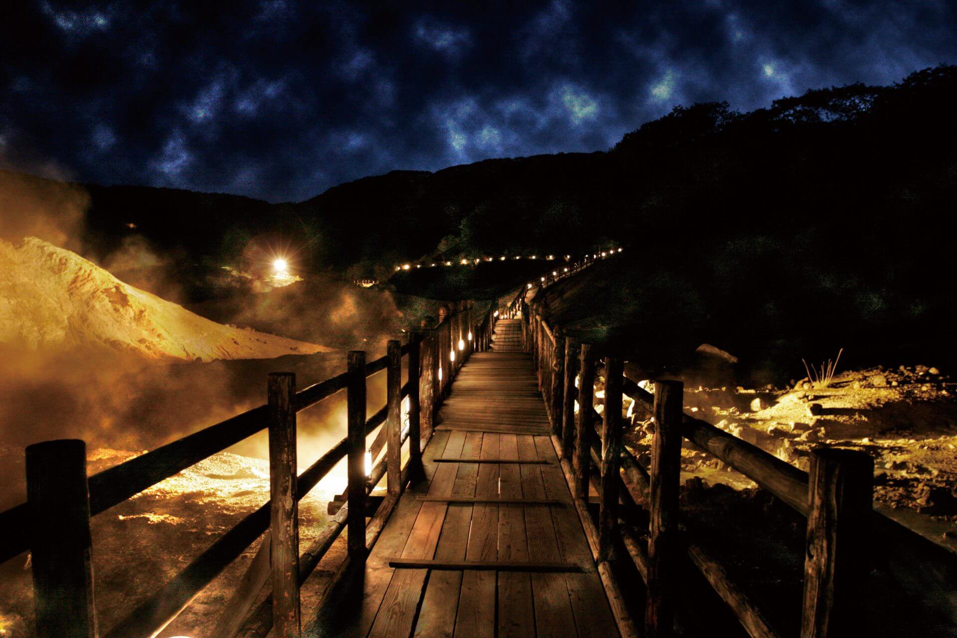 Take a Nighttime Stroll Along the “Demon Fire” Paths